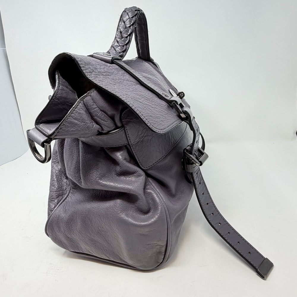 Mulberry Alexa Regular Slate Gray Lilac Leather Gunmetal Authenticated COA - Picture 5 of 16